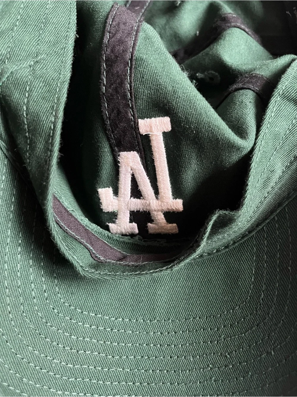 LA Dodgers Adjustable Dad Baseball Cap in Dark Green